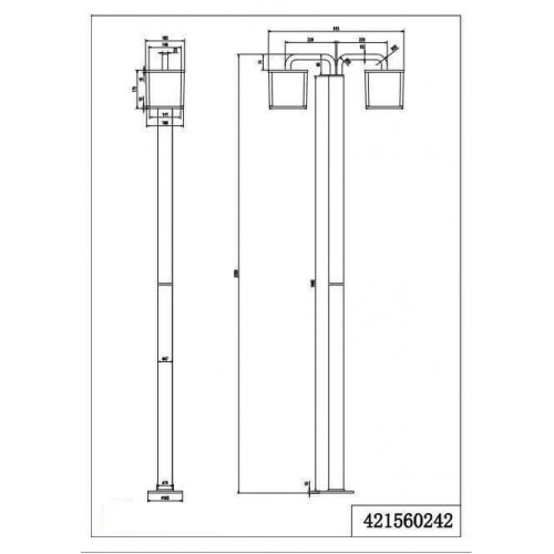 Світильник вуличний Trio 421560242 CUBANGO