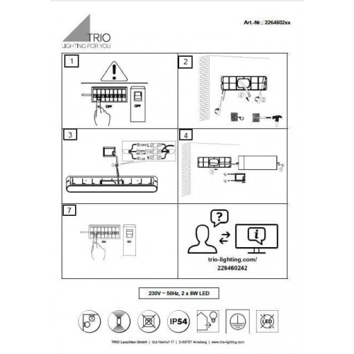 Світильник вуличний Trio 226460242 THAMES