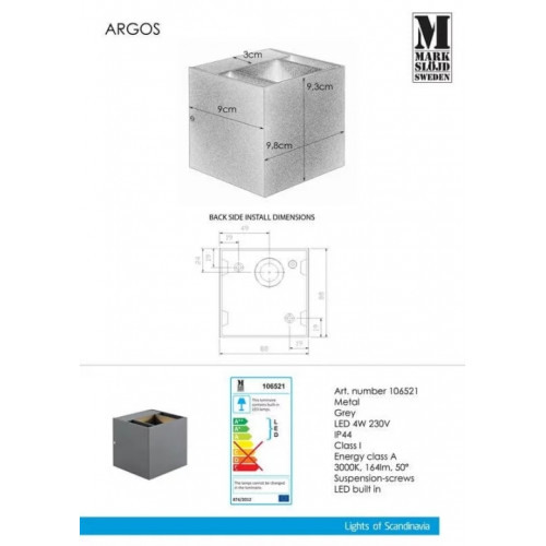 Світильник вуличний Nordlux 49041003 NESTOR