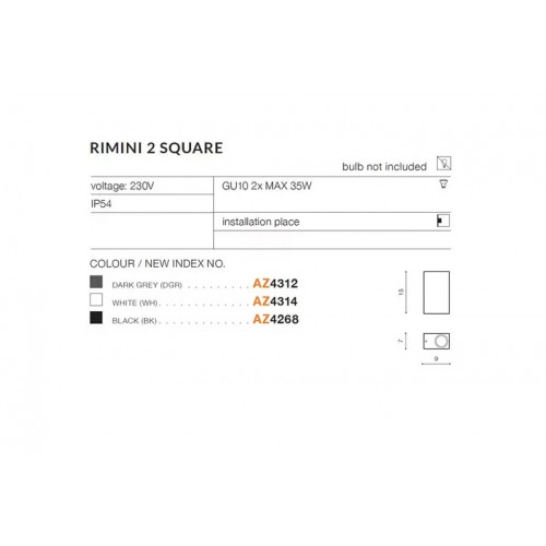 Світильник вуличний Azzardo AZ4314 RIMINI