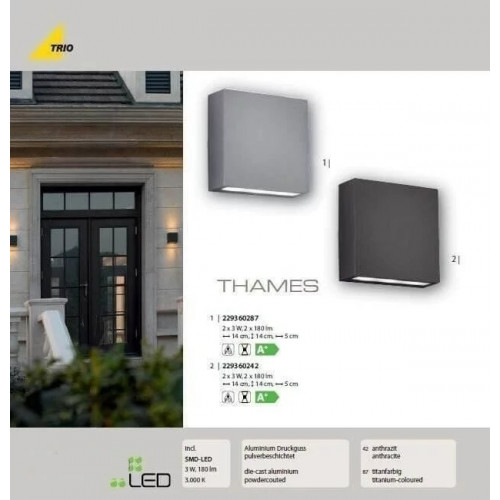 Світильник вуличний Trio 229360287 THAMES