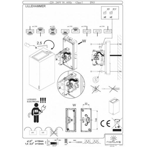Світильник вуличний Norlys 1580GR LILLEHAMMER