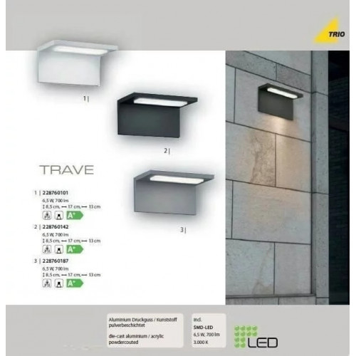 Світильник вуличний Trio 228760101 TRAVE