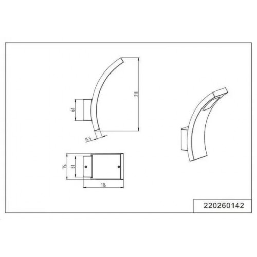 Світильник вуличний Trio 220260142 SEINE