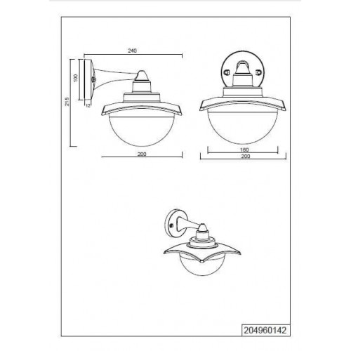 Світильник вуличний Trio 229360242 THAMES