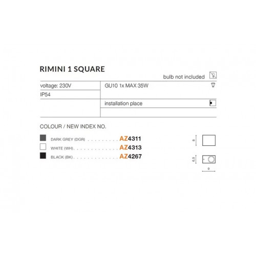 Світильник вуличний Azzardo AZ4267 RIMINI