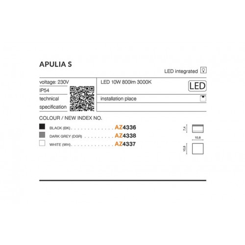 Світильник вуличний Azzardo AZ4336 APULIA