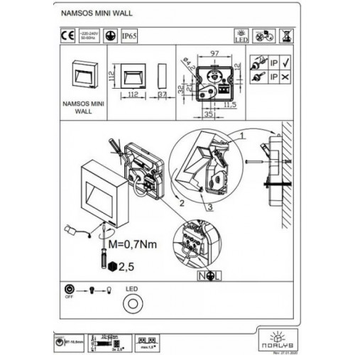 Світильник вуличний Norlys 1341AL NAMSOS