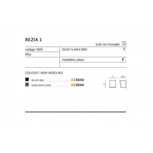 Світильник вуличний Azzardo AZ4344 REZIA