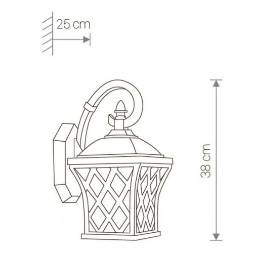 Світильник вуличний Searchlight 7592-2BK COASTAL