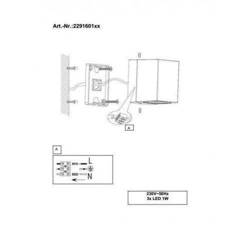 Світильник вуличний Trio 229160142 TIBER