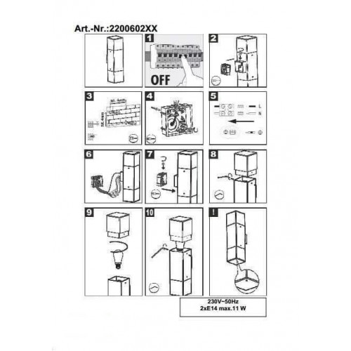 Світильник вуличний Trio 220060242 HUDSON