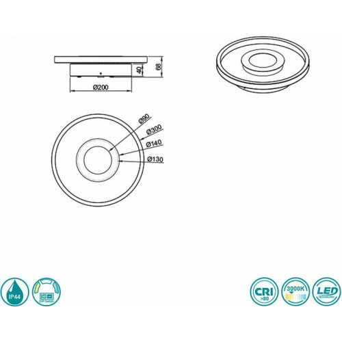 Стельовий світильник Trio ASCARI 680810306