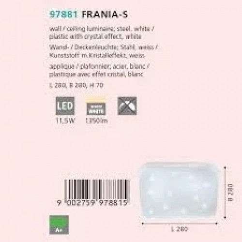 Стельовий світильник Eglo FRANIA 97881