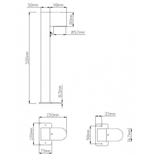 Врізний лінійний світильник Viokef STATION 3911-0419-3-W-N