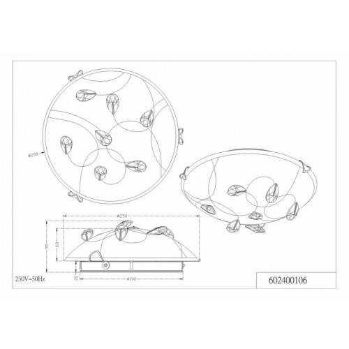 Стельовий світильник Trio CARBONADO 602400106