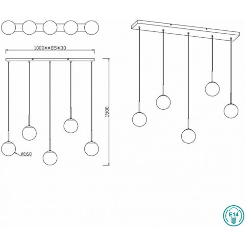 Стельовий світильник Trio RONDO 622610489