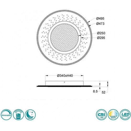 Стельовий світильник Trio VERUS 626910307