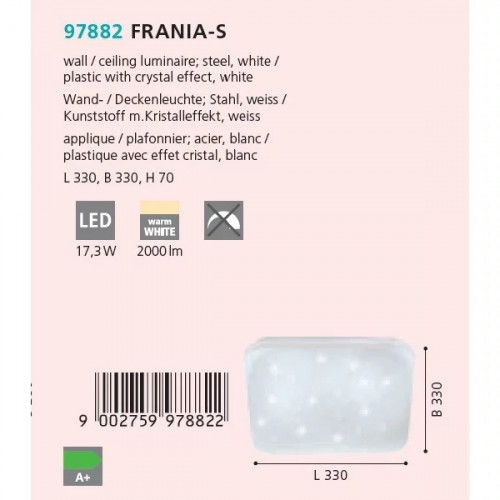 Стельовий світильник Eglo FRANIA 97882