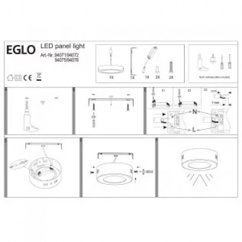 Стельовий світильник Eglo FUEVA 1 94076