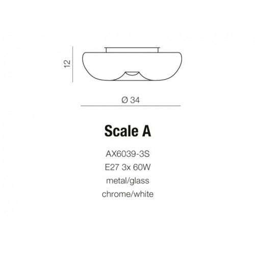 Стельовий світильник AZzardo SCALE A AZ2928 (AX60393SWH)