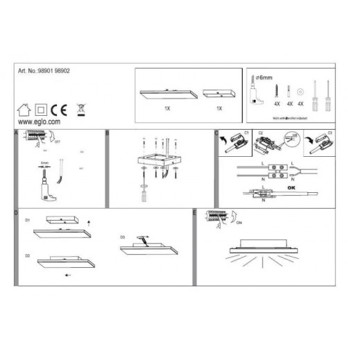Світлодіодна панель Eglo TURCONA 98901