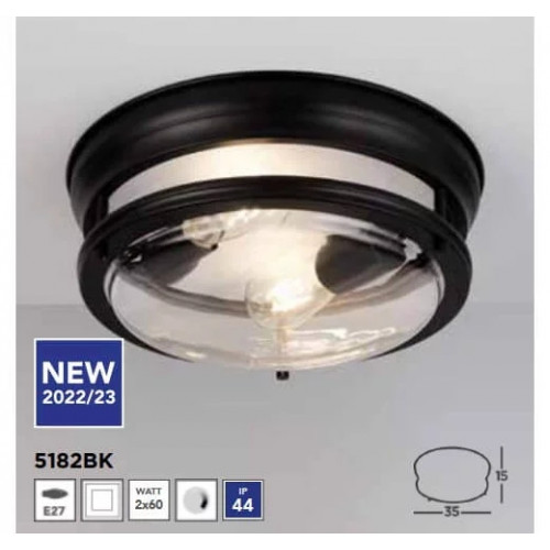 Стельовий світильник Searchlight GLASGOW 5182BK