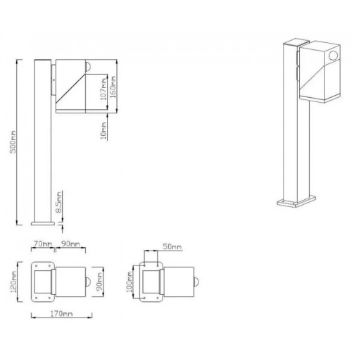 Врізний лінійний світильник Viokef STATION 3911-0421-3-W-N