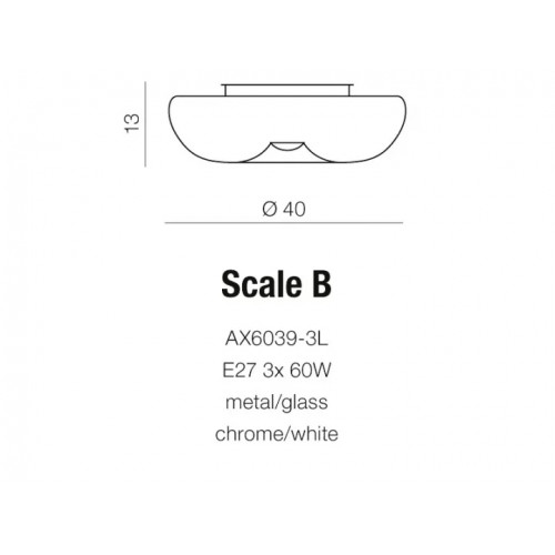 Стельовий світильник AZzardo SCALE В AZ1602 (AX60393LWH)
