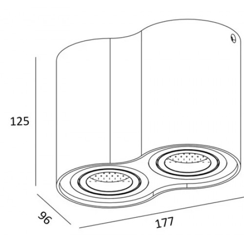 Стельовий світильник Searchlight CORONA 25W 3000K AM-CORO25-3S