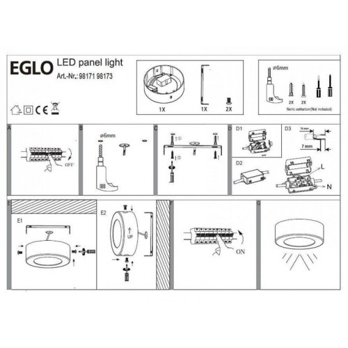 Стельовий вуличний світильник Eglo ARGOLIS-C 98171