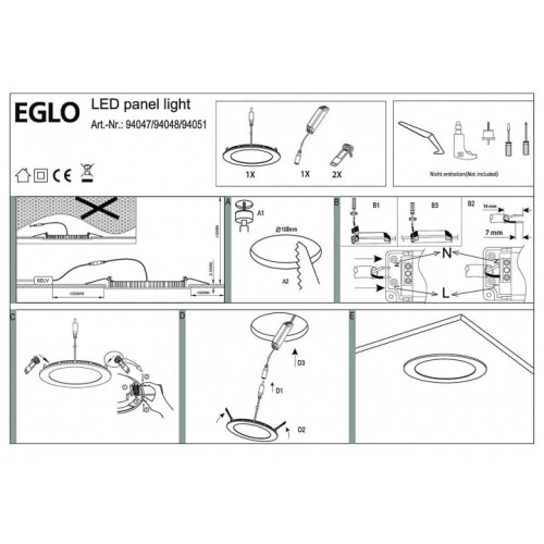 Стельовий світильник Eglo FUEVA 64727