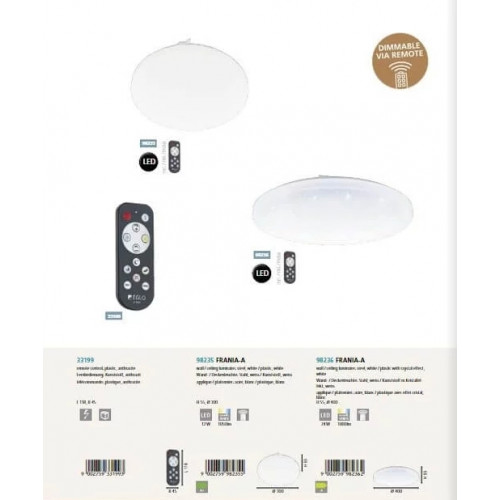 Стельовий світильник Eglo FRANIA-A 98236