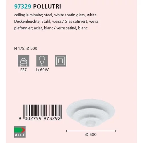 Стельовий світильник Eglo POLLUTRI 97329