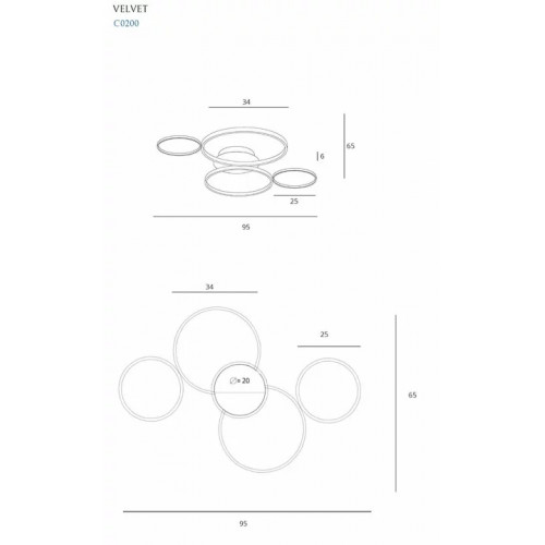 Стельовий світильник MAXlight VELVET C0200