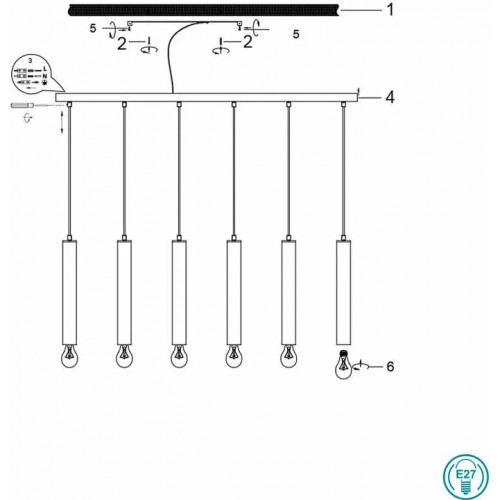 Стельовий світильник Trio VERUS 626910332
