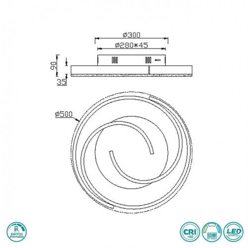 Стельовий світильник Trio CAYA 641910208