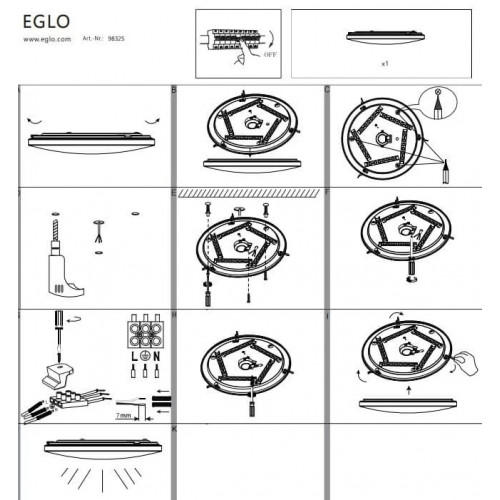 Стельовий світильник Eglo NIEVES 98325