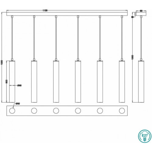 Стельовий світильник Trio VERUS 626910332