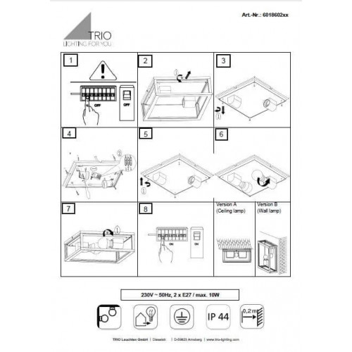 Стельовий світильник Searchlight EDINBURGH 4132-2AB