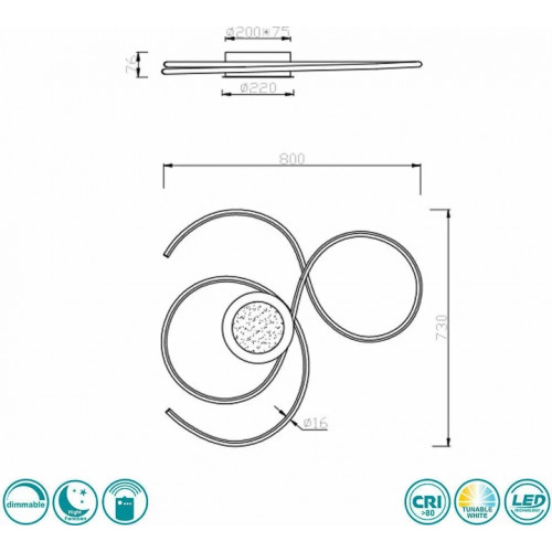 Стельовий світильник Trio JIVE 623419232