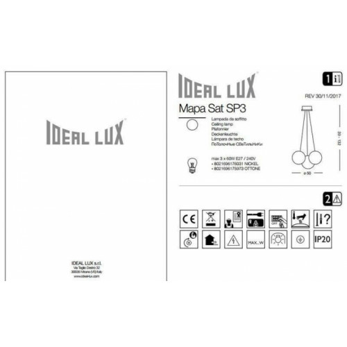 Люстра Ideal Lux MAPA SAT 175973