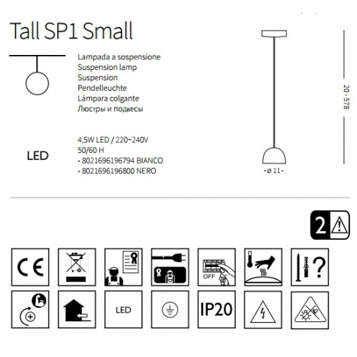 Люстра Ideal Lux TALL 196794