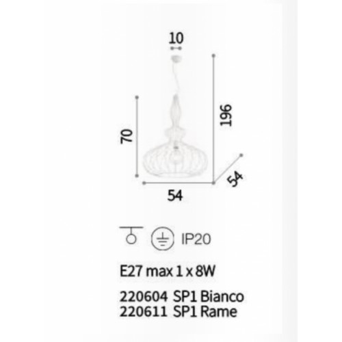 Люстра Ideal Lux CLARISSA 220604