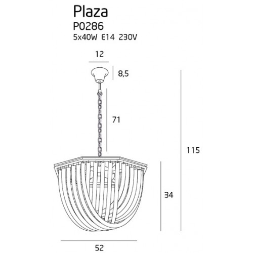 Люстра MAXlight PLAZA P0286