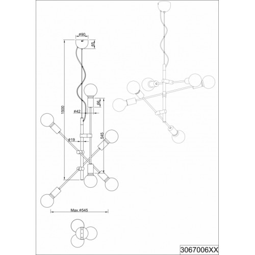 Люстра Trio CROSS 306700632