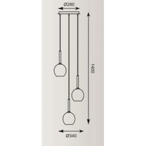 Люстра Zuma Line MONIC MD1629-3B/copper