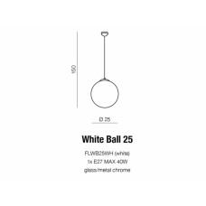 Люстра AZzardo WHITE BALL 25 AZ2515 (FLWB25WH )