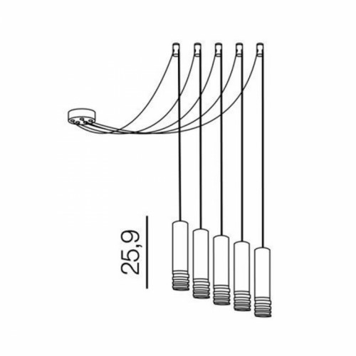 Люстра AZzardo LOCUS L 5 AZ3405