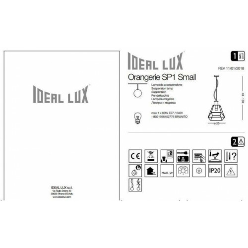 Люстра Ideal Lux ORANGERIE 152776